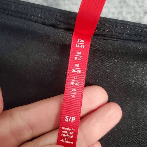 Spanx Women's Flux Leather Style # 14295 Black Mid Rise Moto Leggings Small S - Picture 4 of 6